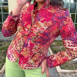 Coldwater Creek Floral Jacket, Size: 8
